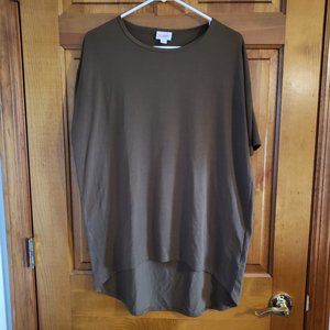 LuLaRoe XXS Irma Blouse solid brown